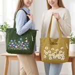 Personalisierte Aquarell Geburt Blume große Kapazität Cord Tragetasche mit Namen täglichen Gebrauch Reise Geburtstag Geschenk für Frauen