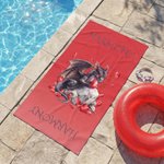 Personalisierte Dragon Birthstone Quick Dry Strandtuch mit Namen Outdoor Beach Party Wesentliche Geburtstagsgeschenk für Drachenliebhaber Kinder