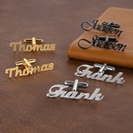Personalized Simple Name Sterling Silver A Pair of Wedding Men Cufflinks Clothes Accessories Wedding Anniversary Gift for Groom Groomsman