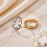 Personalised Sterling Silver Octagonal Family Ring with Engraved 1-8 Names Birthday Mother's Day Gift for Mom Family