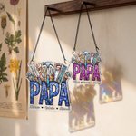 Adorno de sol acrílico personalizado con 1-12 nombres Día del Padre Regalo de cumpleaños para papá Abuelo