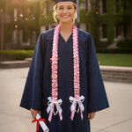 Personalized Class of 2026 Multi-Color Pearl Glitter Graduation Ribbon Lei with Name and Year Braided Senior Recognition Party Gift for Graduates