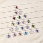 Personalized 1-6 Sea Turtle Birthstones Zircon Sterling Silver Necklace Dainty Jewelry Anniversary Birthday Gift for Women Turtle Lovers