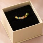 Personalisierte 3-12 Birthstones Single-Stud Ohrring Zierliche Schmuck Geburtstag Jahrestag Geschenk für Frauen