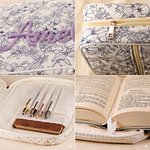 Couverture de Bible en coton personnalisée avec nom et croix Cadeau de baptême pour chrétiens pasteurs