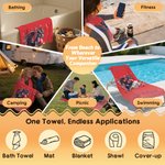 Personalisierte Dragon Birthstone Quick Dry Strandtuch mit Namen Outdoor Beach Party Wesentliche Geburtstagsgeschenk für Drachenliebhaber Kinder