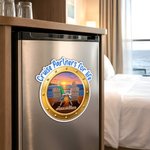 Personalized Cartoon Couple Character Back View Cruise Fridge Magnet with Name Home Decor Birthday Summer Travel Gift for Couple