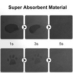 Tapis d'alimentation personnalisé en cuir PU avec nom Fournitures pour animaux Cadeau d'anniversaire pour les propriétaires de chiens