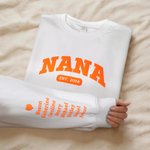 Personalized 3D Puff Print Mama Nana Dad Sweatshirt with Nickname and Kids' Names Mother's Day Father's Day Newborn Gift for Family