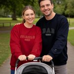 Personalized 3D Puff Print Mama Nana Dad Sweatshirt with Nickname and Kids' Names Mother's Day Father's Day Newborn Gift for Family