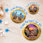 Personalized Cartoon Couple Character Back View Cruise Fridge Magnet with Name Home Decor Birthday Summer Travel Gift for Couple