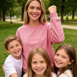 Personalized 3D Puff Print Mama Nana Dad Sweatshirt with Nickname and Kids' Names Mother's Day Father's Day Newborn Gift for Family
