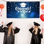 Personligt Grattis Banderoll med kandidathatt och namn Class of 2026 Festdekoration Examensgåva för nyutexaminerade