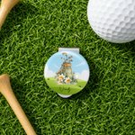 Personalised Birth Flower Golf Ball Marker Magnetic Hat Clip with Name Birthday Game Day Gift for Golf Players Lovers