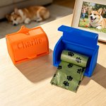 Distributore personalizzato di sacchetti per la cacca del cane con nome stampato in 3D e sacchetti biodegradabili Regalo per attività all'aperto per gli amanti dei cani