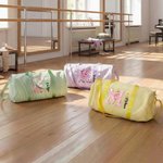 Personalizado de dibujos animados Ballerina Inicial Nacimiento Flor Seersucker Bolsa Duffle con nombre de viaje Juego esencial Día de cumpleaños Regalo para bailarinas de ballet
