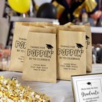 Personlig takk for Poppin Popcorn-poser med matkvalitet med navn Sett med 20 konfirmasjonsfestgaver til avgangsklassen 2026 Graduates Seniors