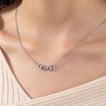 Personalisierte Familie Ties Birthstone Halskette mit 2-5 Namen eingraviert Muttertag Geburtstag Jahrestag Geschenk für Mama Oma