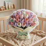 Personalized Butterfly Bee Bouquet Shape Soft Throw Pillow with 1-10 Names and Title Home Decor Christmas Birthday Gift for Mom Grandma