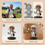 Personalised Cute 3D Photo Golf Figurine with Name Desktop Decoration Birthday Gift for Golf Lovers