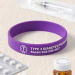 Gepersonaliseerde Silicone Emergency Medical Alert ID Band armband met gegraveerde tekst Verjaardagscadeau voor diabetes allergie epilepsie autisme