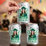 Personalisierte bunte Pailletten Absolvent Fotoaufkleber mit Namen und Jahr Graduierung Geschenk für Absolventen