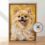 Personalized Modern Painting Texture Style Pet Photo Canvas Prints with Name Warm Minimalist Home Decor Ship from USA Birthday Gift for Pet Lovers