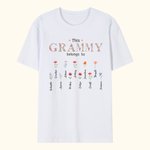Gepersonaliseerd Dit Mama Nana Hoort Bij 1-16 Geboorte Bloemen T-shirt met Naam Verjaardag Moederdag Cadeau voor Mama Oma
