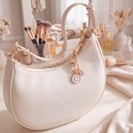 Personalizzato minimalista Cuore Birthstone Borsa Charm Portachiavi con iniziale Uso quotidiano Compleanno Anniversario Regalo per le donne Ragazze