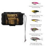 Personalised Fishing Theme Metal Fishing Lure and Tool Box Set with Name Daily Fishing Father's Day Gift for Father Fishing Lovers