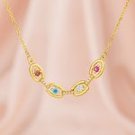 Personalisierte Familie Ties Birthstone Halskette mit 2-5 Namen eingraviert Muttertag Geburtstag Jahrestag Geschenk für Mama Oma