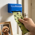 Distributore personalizzato di sacchetti per la cacca del cane con nome stampato in 3D e sacchetti biodegradabili Regalo per attività all'aperto per gli amanti dei cani