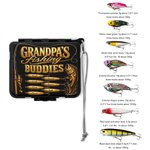 Personalised Fishing Theme Metal Fishing Lure and Tool Box Set with Name Daily Fishing Father's Day Gift for Father Fishing Lovers