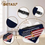 Personalized 250th Anniversary Cartoon Dog Soft Pet Bandana with Name and Adjustable Buckle Pet Party Independence Day Gift for Pet Owners Lovers
