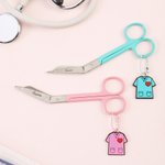 Personalized Nurse Uniform Lightweight Portable Bandage Scissors with Name Nurses' Day Graduation Gift for Nurses Veterinarians Medical Students