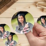 Personalized Graduation Photo Stickers with Name and Text Set of 20 Favor Label Celebration Party Decor Gift for Graduates