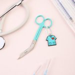Personalized Nurse Uniform Lightweight Portable Bandage Scissors with Name Nurses' Day Graduation Gift for Nurses Veterinarians Medical Students