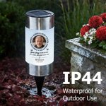 Personalized Always Loved Photo Solar Garden Light with Name and Year Garden Decor Sympathy Memorial Gift for Loss of Loved One