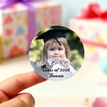 Personalized Graduation Photo Stickers with Name and Text Set of 20 Favor Label Celebration Party Decor Gift for Graduates