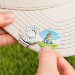 Personalised Birth Flower Golf Ball Marker Magnetic Hat Clip with Name Birthday Game Day Gift for Golf Players Lovers