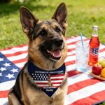 Personalized 250th Anniversary Cartoon Dog Soft Pet Bandana with Name and Adjustable Buckle Pet Party Independence Day Gift for Pet Owners Lovers