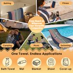 Personalized American Flag Oversized Quick-Dry Beach Towel with Name Area and Drawing Backpack Beach Party Independence Day Gift for American