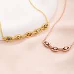 Personalisierte Familie Ties Birthstone Halskette mit 2-5 Namen eingraviert Muttertag Geburtstag Jahrestag Geschenk für Mama Oma