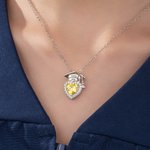 Personalized Graduation Cap Heart Birthstone Necklace with Name and Year Graduation Ceremony Party Gift for Graduates