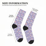 Personalised Multicolour Bear Heart Baby Bottle Soft Mid-Calf Socks with Name and Text Daily Wear Pregnancy Mother's Day Gift for New Mom Wife Friend