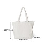 Personalised God Says You Are Pearl Effect Birth Flower Corduroy Large Capacity Tote Bag with Name Christian Birthday Gift for Woman