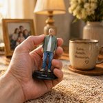 Personnalisé Photo créative à 3D Statue Ornement avec base et nom Décoration de la maison en mémoire aimante Sympathie Cadeau pour Ami Pet Lover
