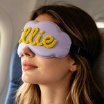 Personalized Multicolour Yarn Name Eye Mask with Name Daily Use Birthday Bridesmaid Gift for Sister Best Friends Family