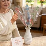 Personalisierte Multi-Color Draht Rose mit Titel Muttertag Geburtstag Jahrestag Geschenk für Mama Oma