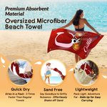 Personalized Sports Balls Initial Star Quick Dry Oversized Beach Towel with Name Beach Party Summer Vacation Gift for Sports Lovers Kids